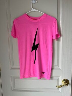 NWOT Never Worn Aviator Nation Kids Bolt Tee Neon Pink